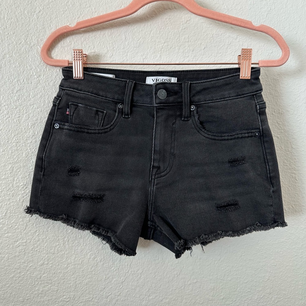 VIGOSS denim shorts in black 24